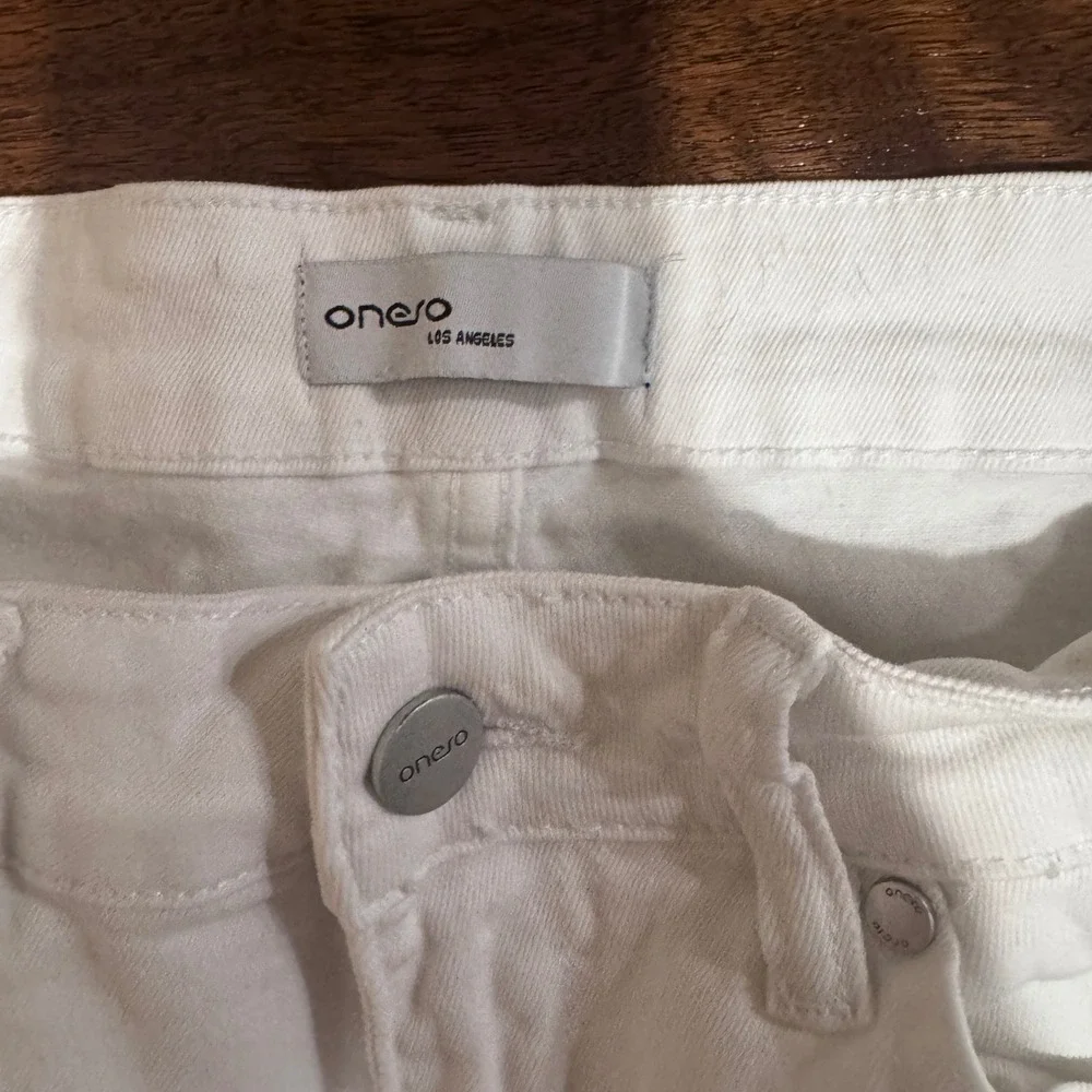 NWOT Oneso Crispy White Wide Leg High Rise Flare Jeans RSW8071 Size 7/28 Classic